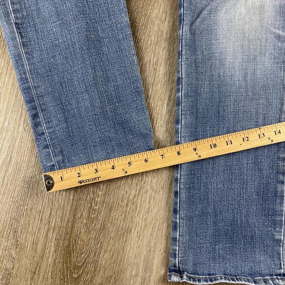 Lucky Brand Jeans 410 Athletic Slim Distressed Blue Medium Wash Men's 34 X 30 - Picture 4 of 9